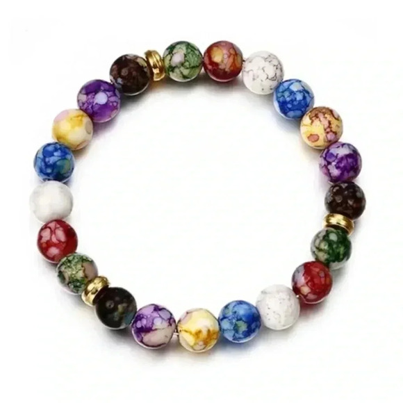 🆕Retro Colorful Yoga Energy Beaded Bracelet🆕 - Picture 1 of 4